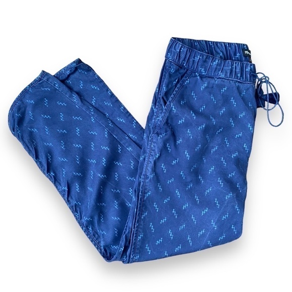 Madewell Navy Blue Ikat Print Track Trousers Size Extra Small - Picture 6 of 16